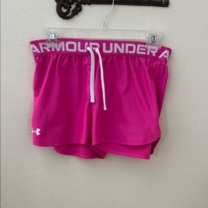 Under Armour Pink Athletic Shorts Lightweight Performance